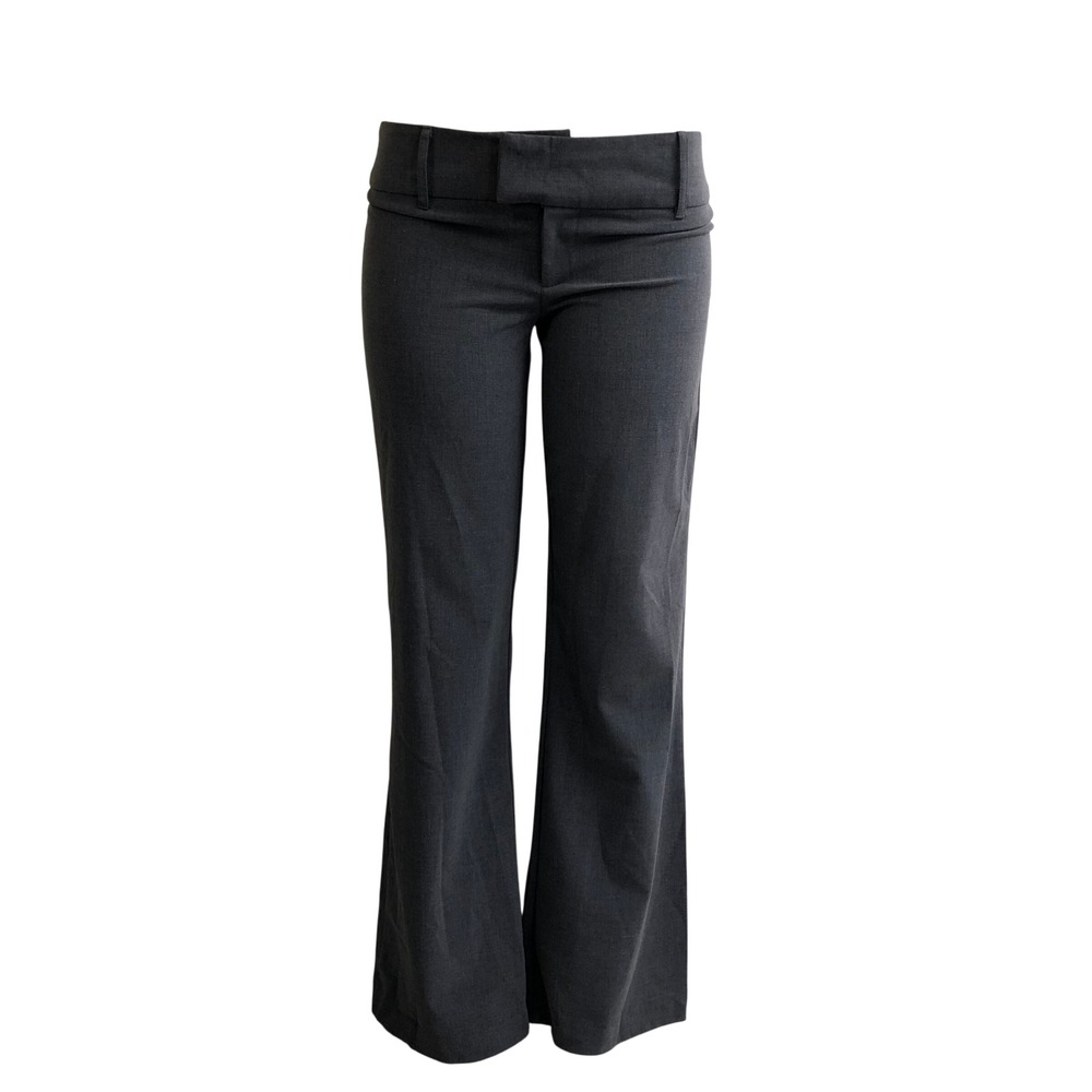 Vintage Y2K XOXO Gray Low Rise Flare Pants Dress Pants Womens 9/10 4-6 Office